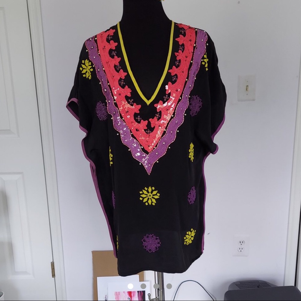 RARE TRACY REESE BEADED BLOUSE MADE IN INDIA